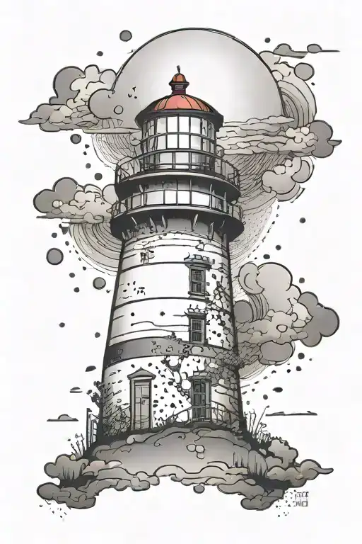 Lighthouse With Aura Surrounding