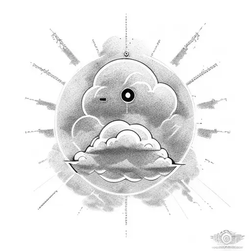 Cloud In The Background On The Forearm With Marked Adoriamo Solo Dio