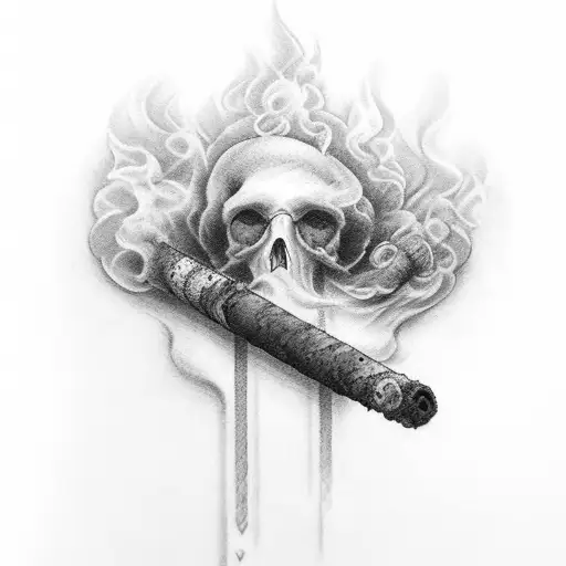 Smoke In The Background On The Forearm With Marked Adoriamo Solo Dio