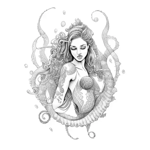 Mermaid With Curly Hair