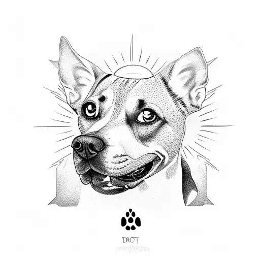 Dog On Trail Looking At Sun