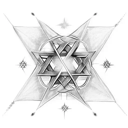 Star Of David With Necklace The Shape Of Israel