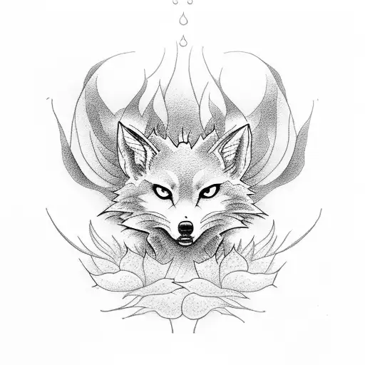 Kitsune And Lily Flowers For The Whole Hand