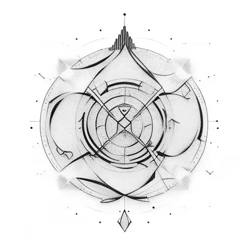 Arrow With A Tennis Ball In The Middle And The Line Of The Arrow Is Like A Cardiogram