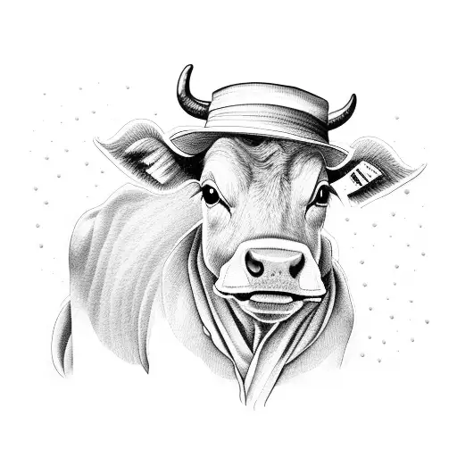 A Cow In A Straw Hat Plays The Synthesizer