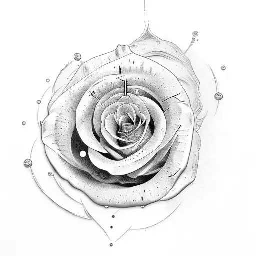 Clock Rose Roman Numberal