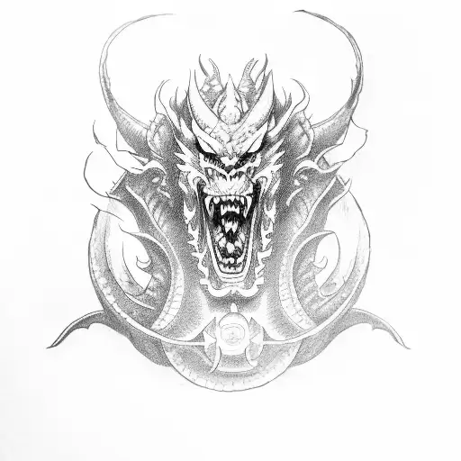 Dragon And Oni Mask Yakuza