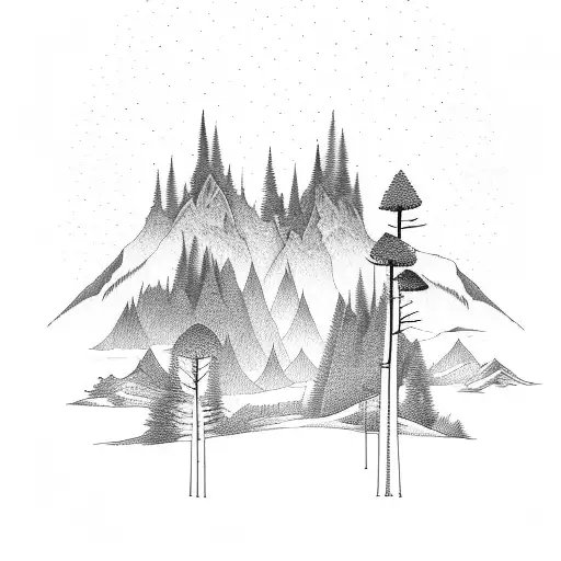 Nature Forest Trees Mountains