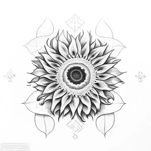 Sunflower With Cross