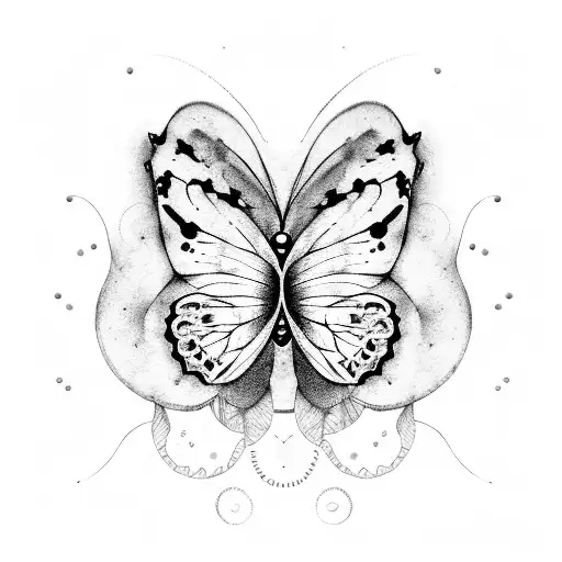 Butterfly With Semi Colon And Half Moon