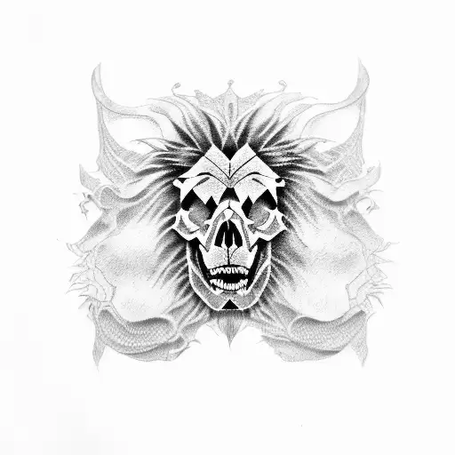 Skull Lion Japanese