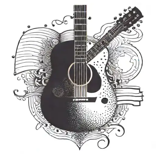 A Heart-shaped Book With A Guitar Neck As The Spine