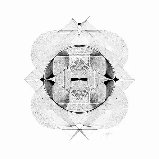 Abstract Geometric Design Inspired By African Art And Landscapes