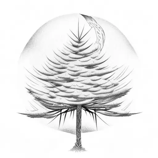 Pine Tree With 8 Branches