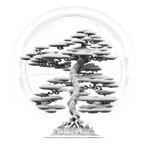 A Draftsman's Pencil Morphing Into A Bonsai Tree