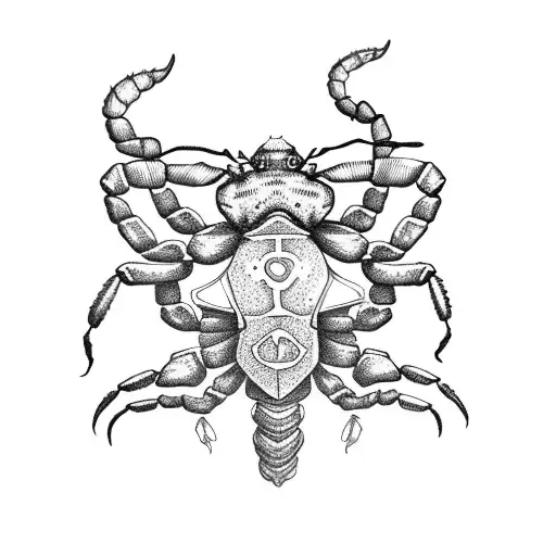 Scorpion With Scorpio Symbol In Tail
