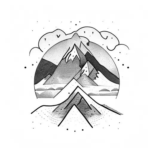 Mountain Scene With Mountain Bike