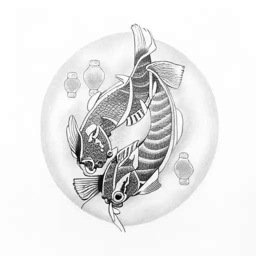 Yin And Yang Koi Fish From Avatar Last Airbender
