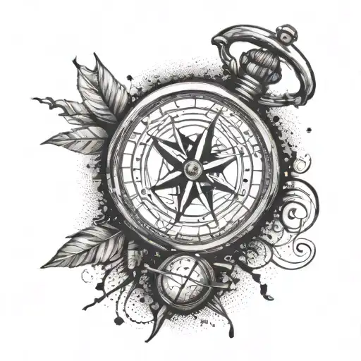 Combine A Football And A Compass To Symbolize Direction And Determination In Both Sports And Work