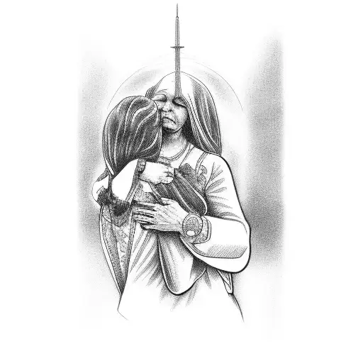 Mother Praying For Me And Dad Working For Me