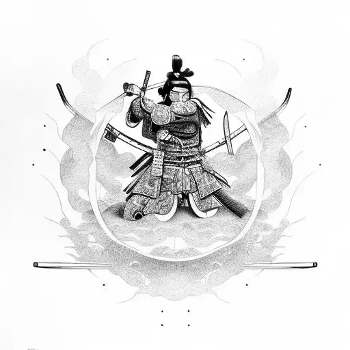 Samurai Under Sakura With Own