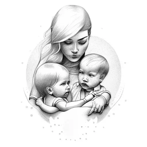 Mother With Three Children