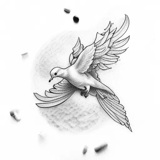 Dove With Name And Dates