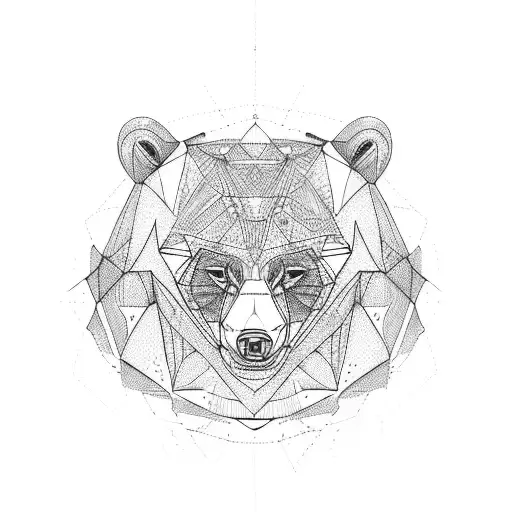 Geometric Bear Tattoo Mechanical