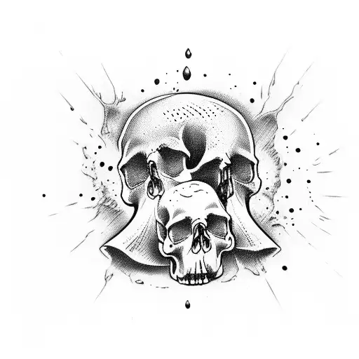 Crying And Melting Skull