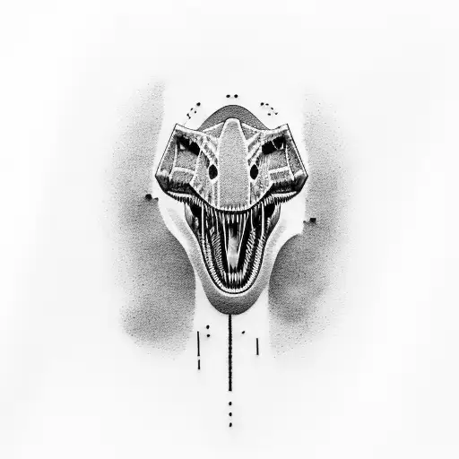 A Minimalist Tattoo Of A Dinosaur Holding A Tissue To Its Eye