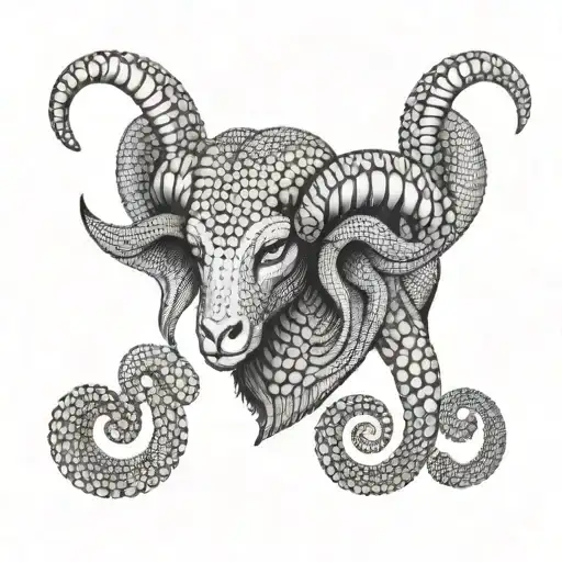 Aries And Prices Horoscope Symbol Intertwined