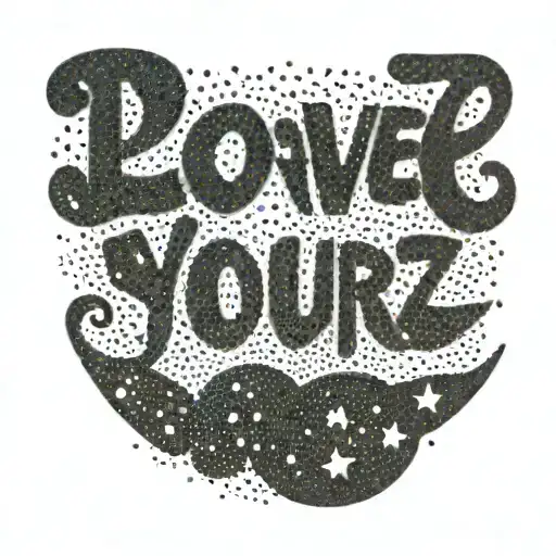 Love Yourz Text With Pattern Design