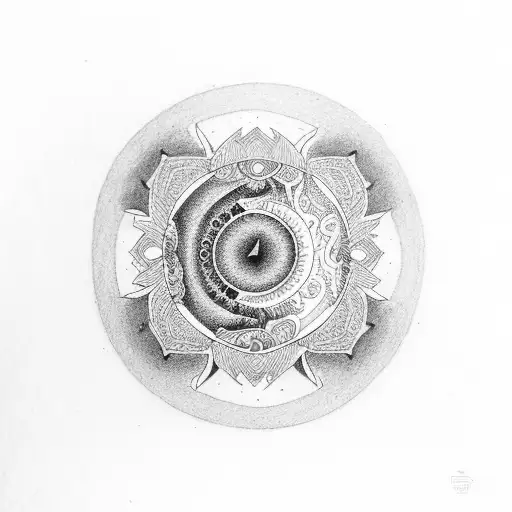 Brown And Blue Yin Yang Ring