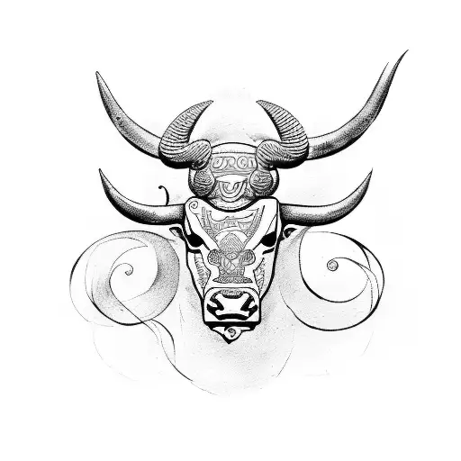 Bull Zodiac Sign And Libra Zodiac Sign On Arm