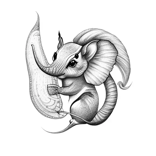 Micro Tattoo Butterfly Elephant Squirrel