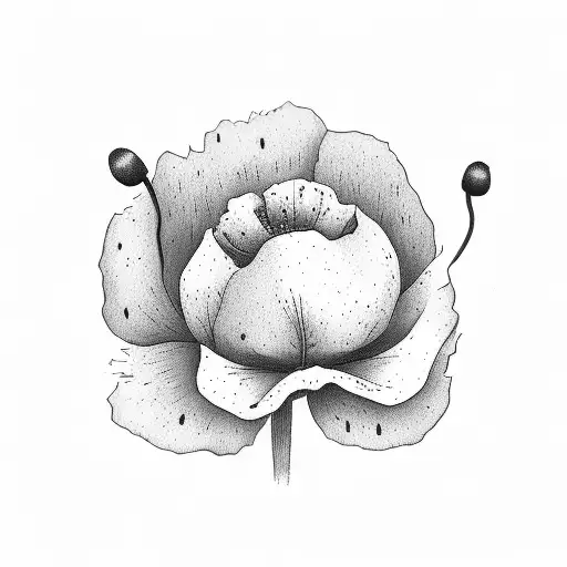 Poppy Spelt Out With A Backwards Y At The End Above A Small Bird