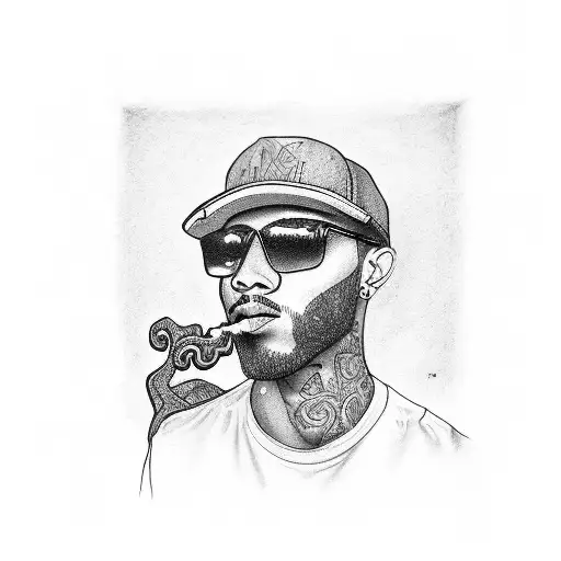 The Ghetto Guy Smokes A Joint