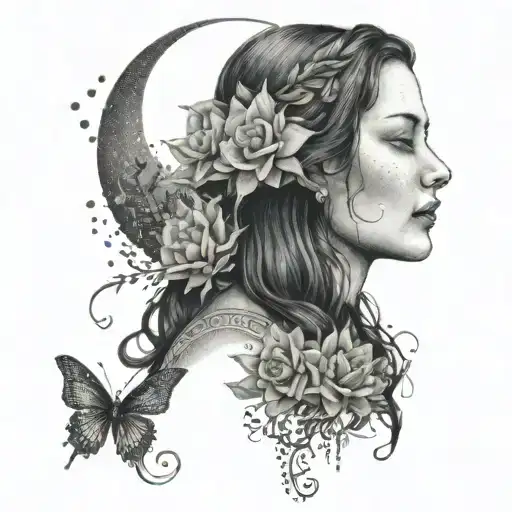 Arwen And The Flowers And The Moon
