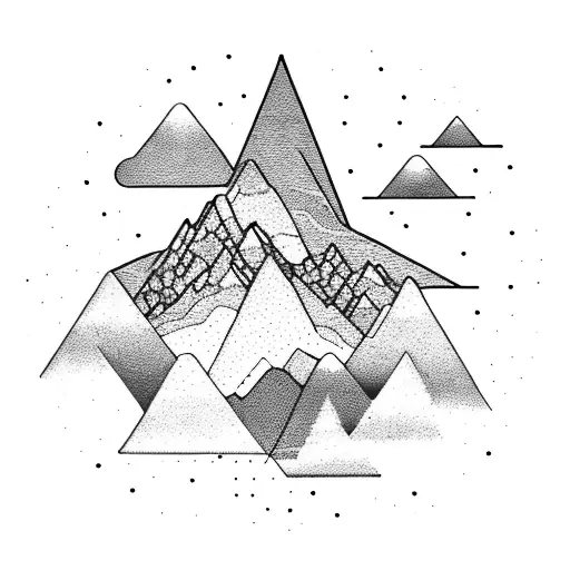 Constellations Forming A Mountain Range