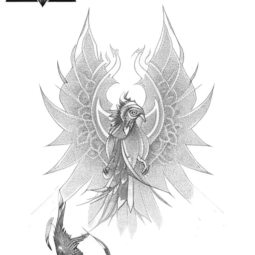 Phoenix With Long Triangle Tail