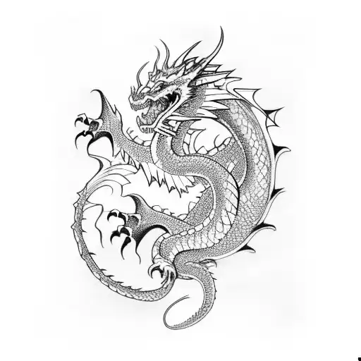 Dragon Simple Lines