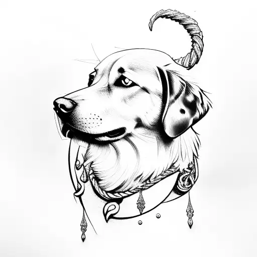 Odin With A Golden Retriever