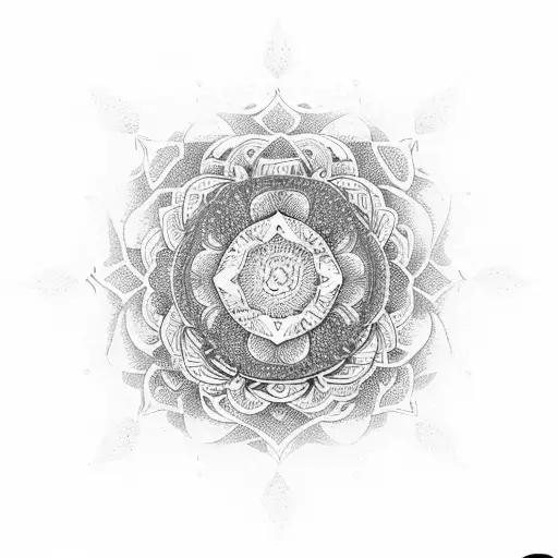 A Mindfulness Mandala With Elements Of Nature