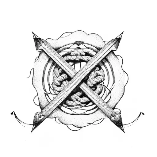 Infinity Symbol With Rope And Anchor