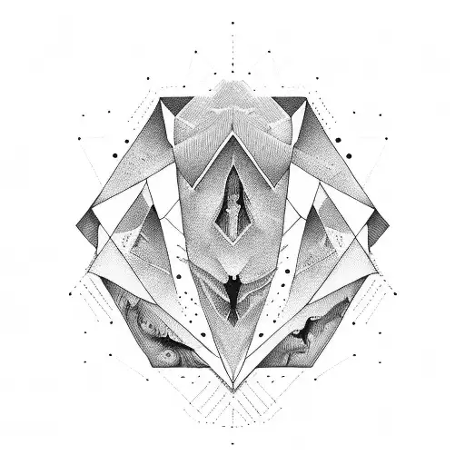 Scary Geometric Caplet Design For Hand