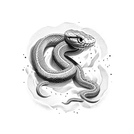 A Snake Around An Angel