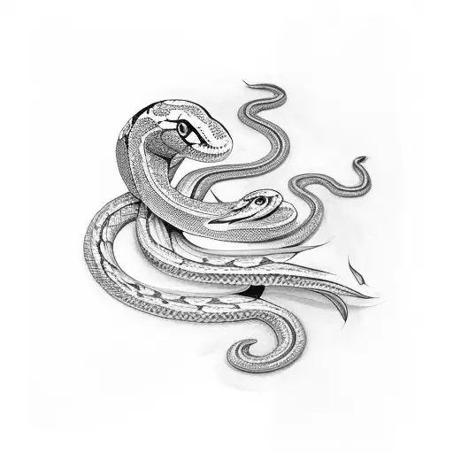 Snake With Flower Scales