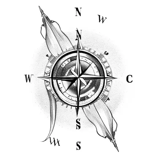 Compass With Gladiola