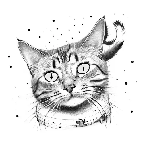 Tired Cat With Coffee