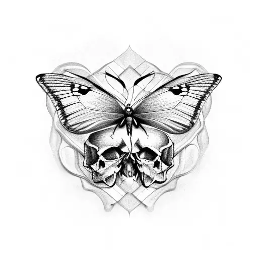 Butterfly With A Skull Inside